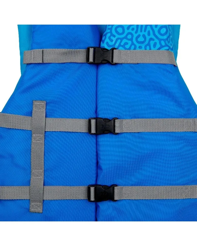 X2O Universal Adult 2X/3X Life Vest and Jacket, (50" - 60" Chest), Blue Ocean Coral, Unisex
