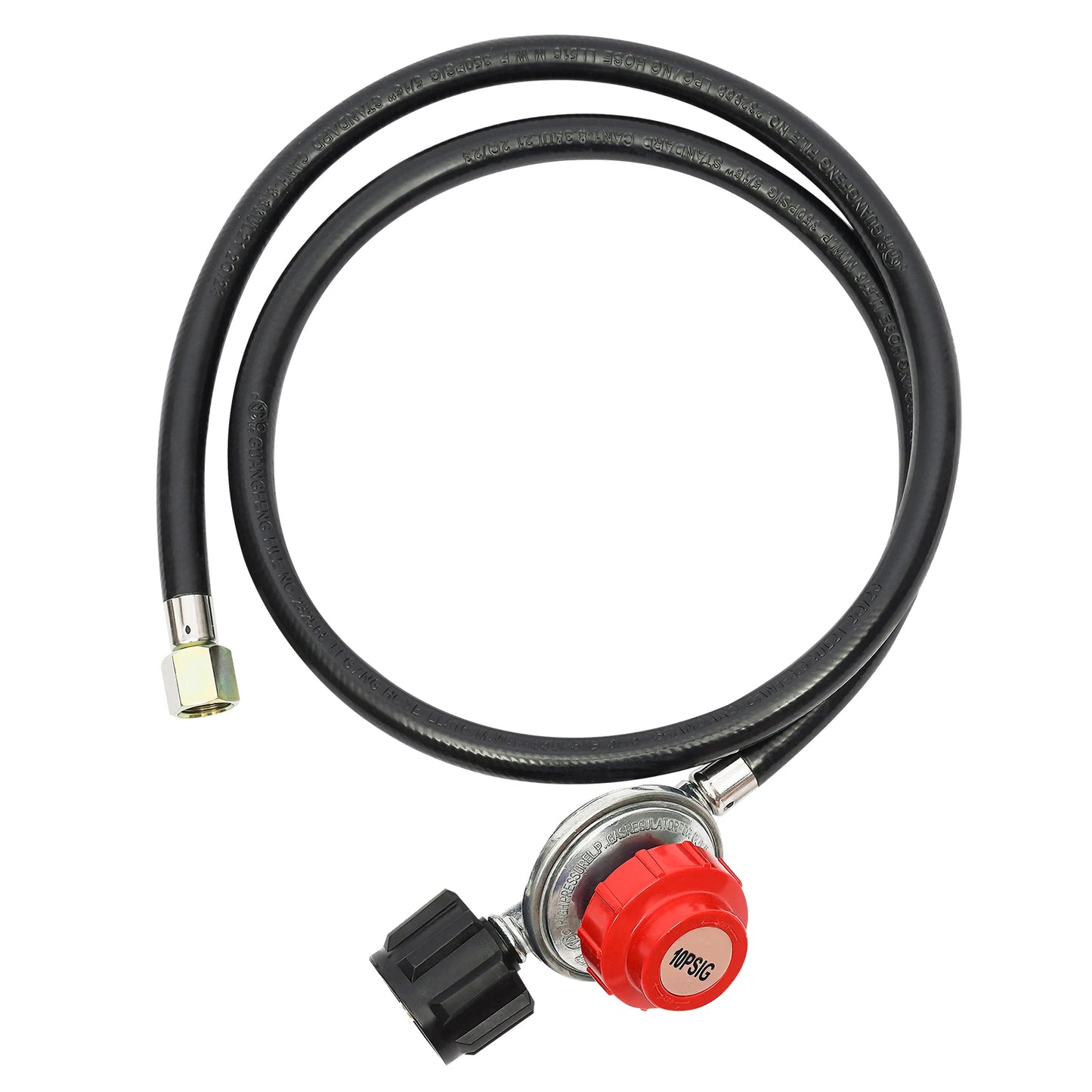 Outdoor Gas Stove Propane Cooker with Adjustable 0-10PSI,8000W Black Camping Portable Single Burner Stove