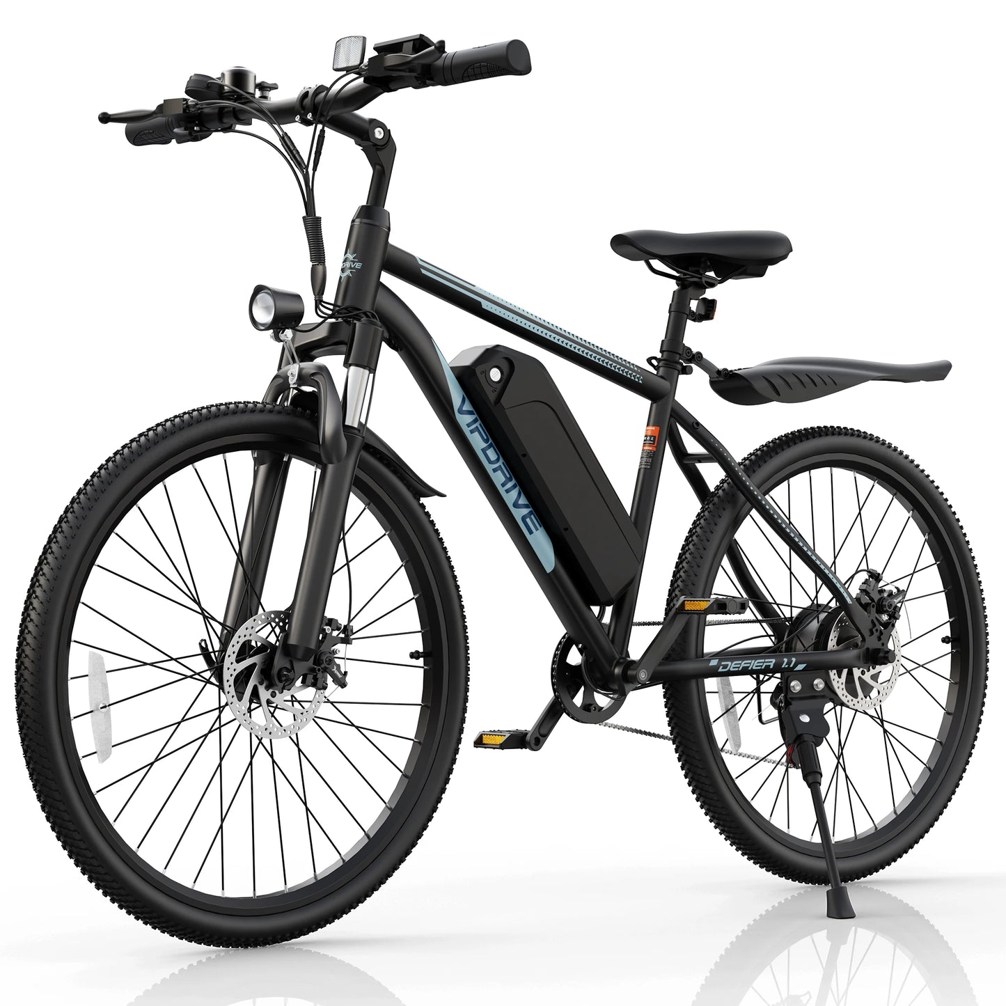 VIPDRIVE Defier 1.1 Adult Electric Bike, 750W Peak Motor, Electric Road Bicycle, 48V 7.8Ah Fatbike, 26", 20MPH Mountain Ebike