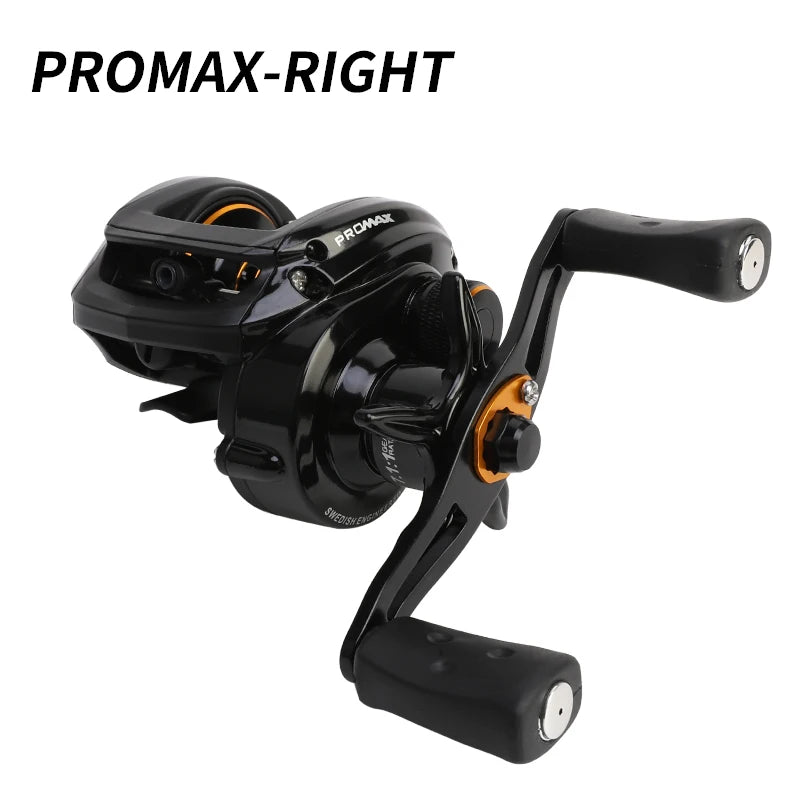 BILLINGS Baitcasting Reel 8KG Max Drag Carbon Fiber Main Body 7.1:1 High Gear Ratio 7+1BB Ultra Smooth Professional Bait Caster Fishing Reels for Freshwater Saltwater