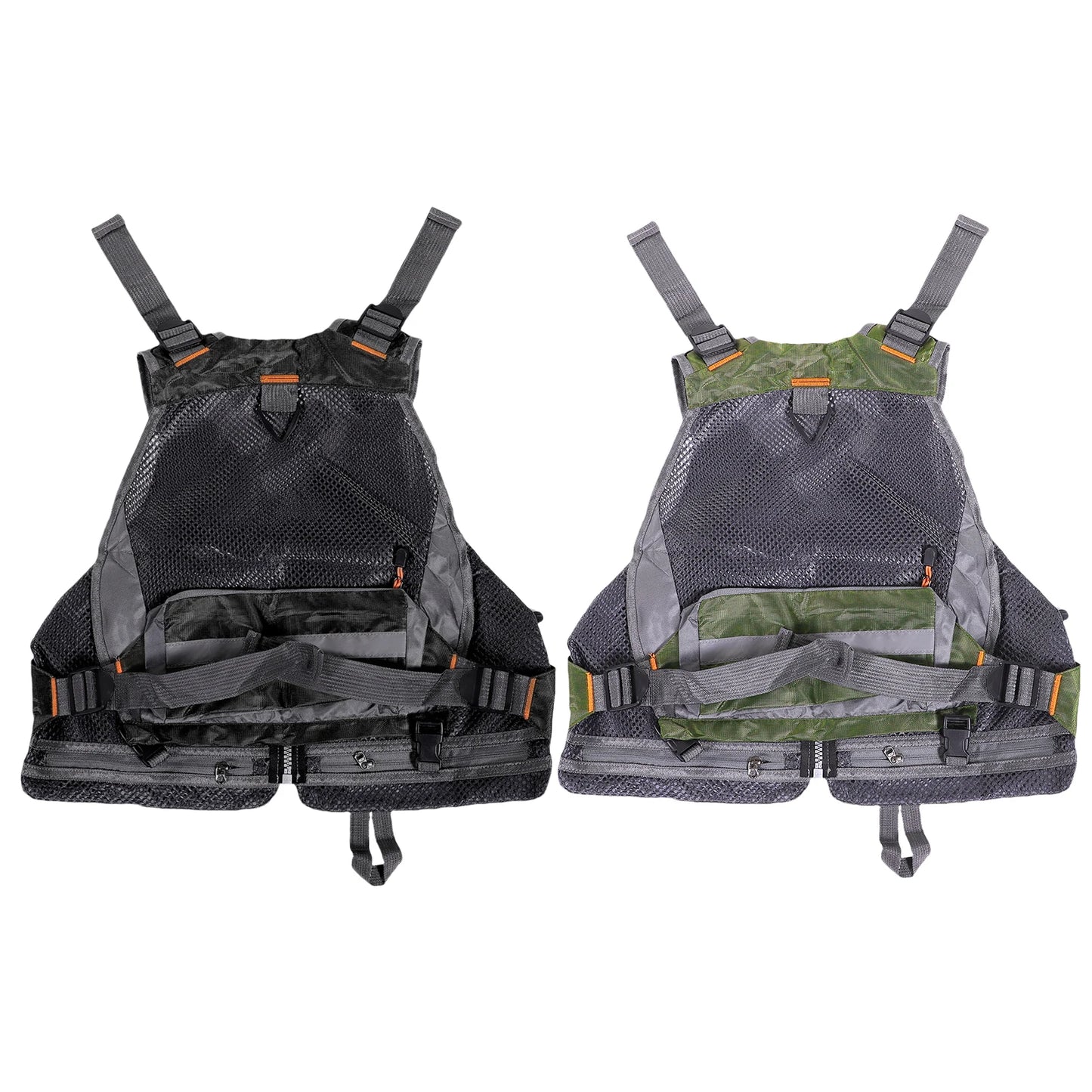 Fishing Vest Adjustable Strap Lightweight Quick Dry Mesh Shoulder Pad Multi-Pocket Vest for Fishing Adventure