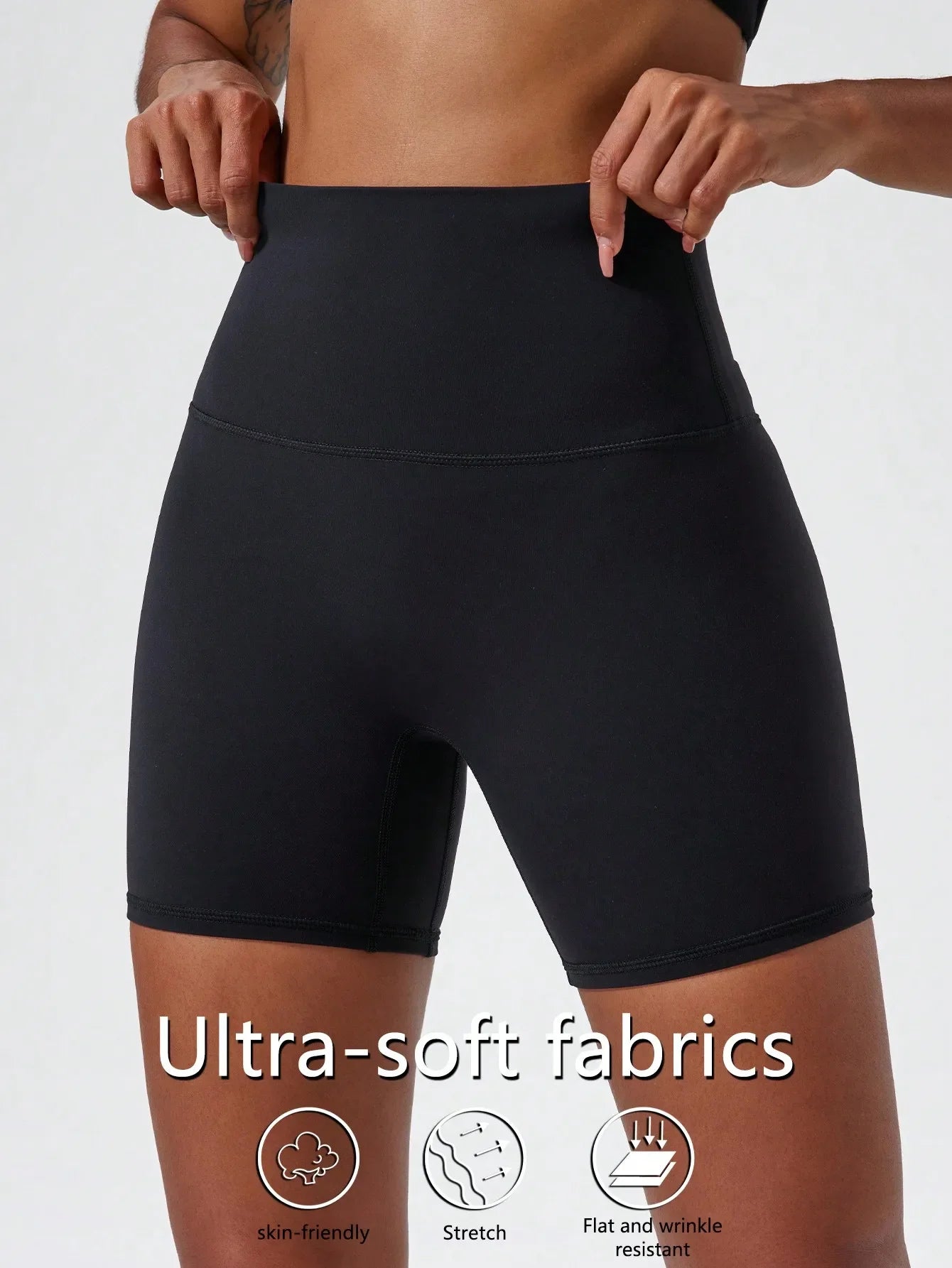 1 Piece High Stretch Nude Yoga Shorts Cycling Pants For Running Gym Cycling Sports Women Sweat Absorbent Breathable Tight Shorts