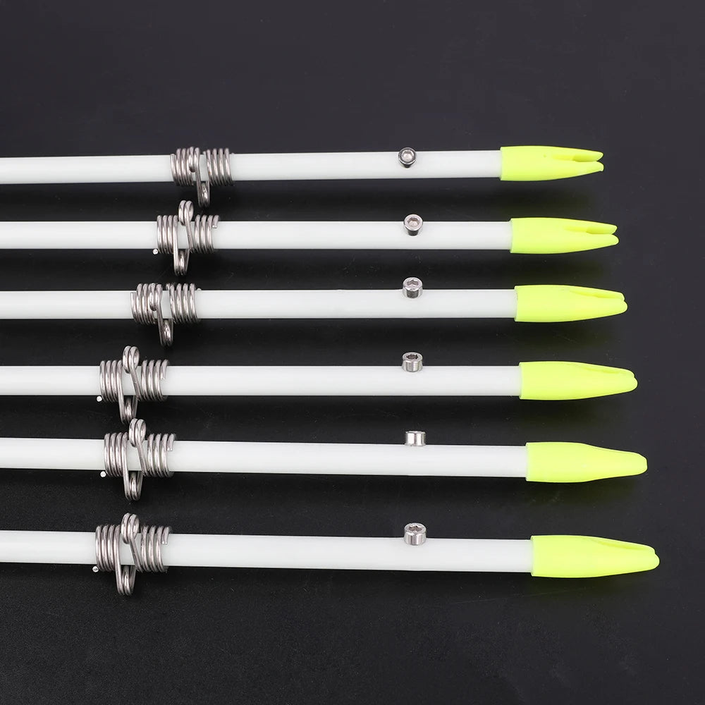 12pcs Fiberglass Fishing Arrows Archery Hunting Arrow 8mm Solid Arrow Shaft 37.8 Inch Fishing Shooting Outdoor Sports