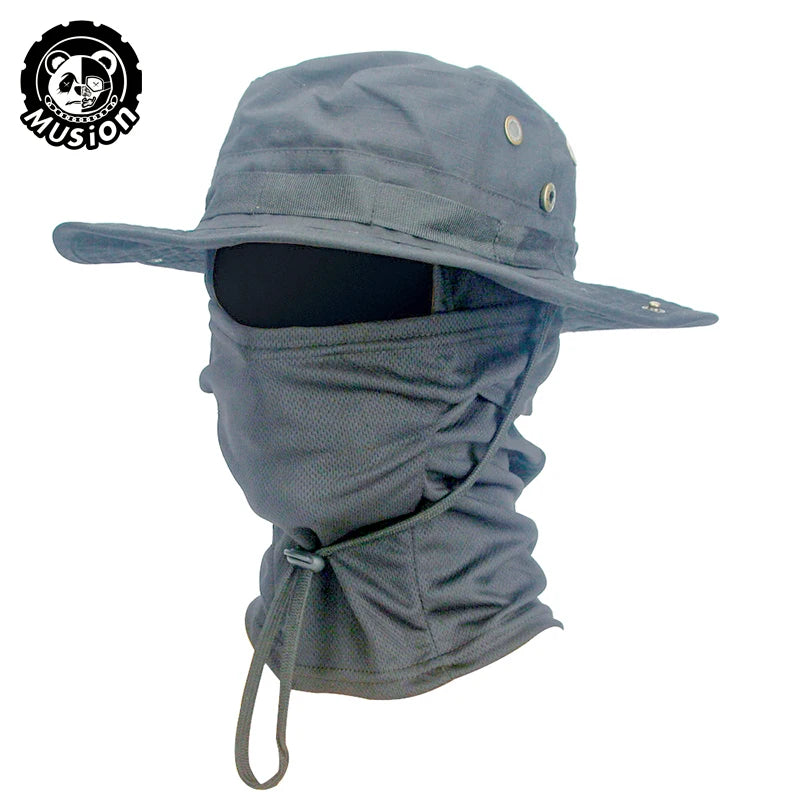 Boonie Hat Balaclava Hat Suit Foldable Hat Sun Protection Fishing Cap Breathable Fisherman Outdoor Hunting Fishing Wide H