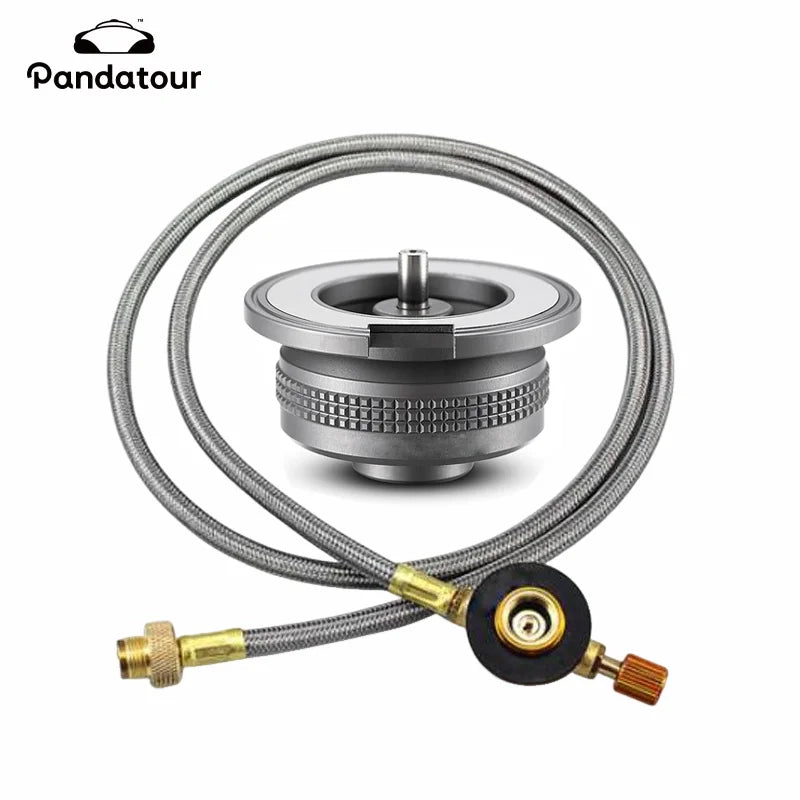 Pandatour Outdoor Camping Stove Butane Gas Adapter Split Stove Converter Connection Hose Outdoor Cooking Equipment Accessories
