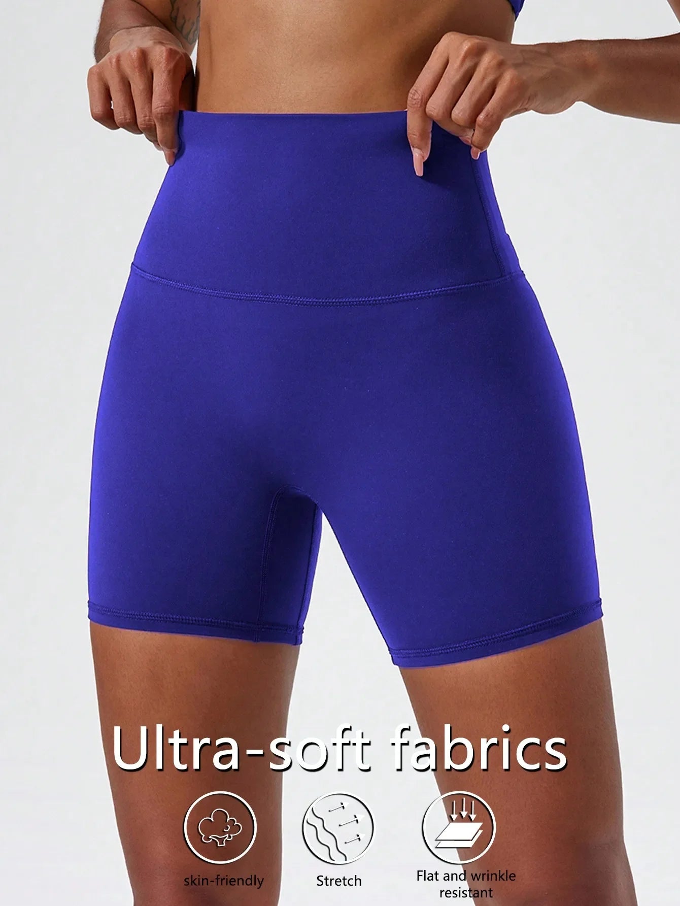 1 Piece High Stretch Nude Yoga Shorts Cycling Pants For Running Gym Cycling Sports Women Sweat Absorbent Breathable Tight Shorts