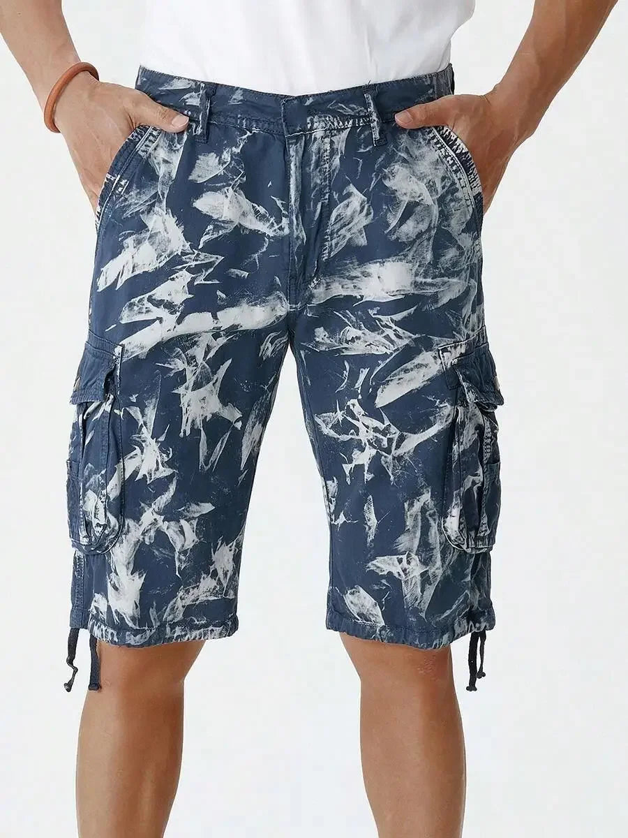 Mens Tie Dye Cargo Shorts Casual Outdoor Hiking Camping Travel Daily Wear Lightweight Streetwear Summer