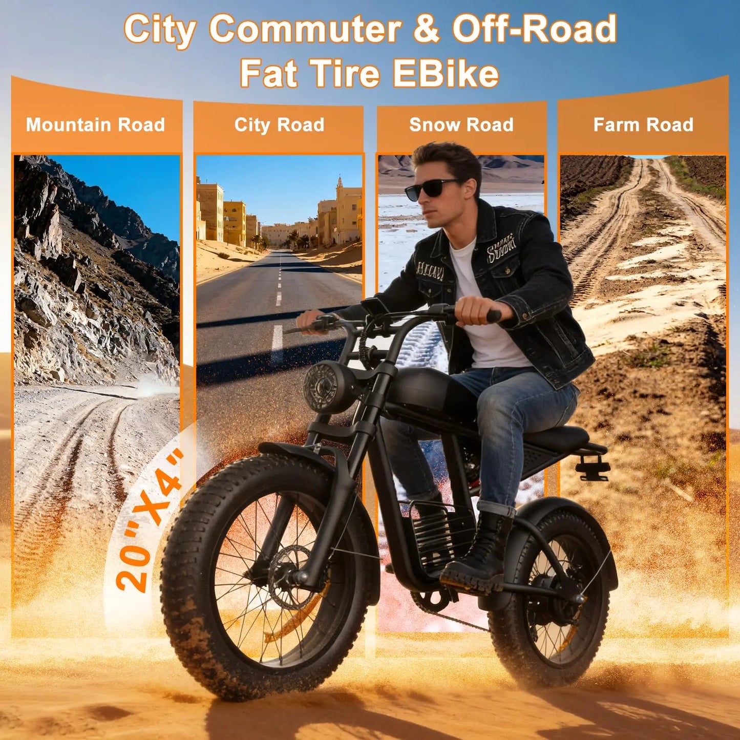 FLIWI 1500W Electric Bike for Adults | 34 MPH High-Speed 20" Fat Tire Ebike, 48V 20Ah Removable Battery, 7-Speed with Dual Disc Brake, UL 2849