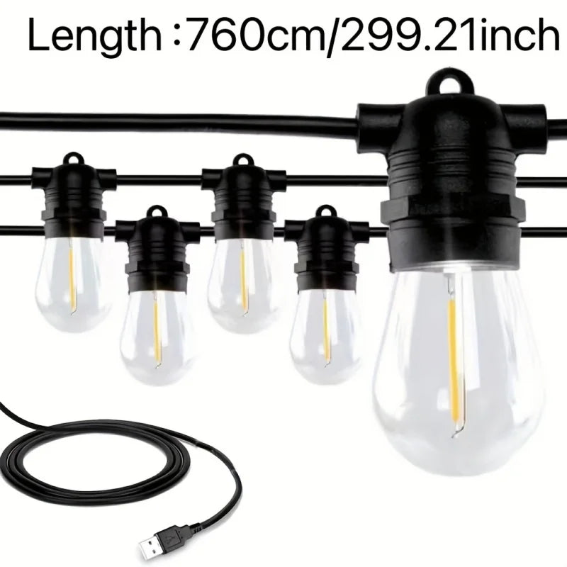 Outdoor Waterproof Running Horse LED Solar S14 Tent Camping E27 String Light Bulb Wedding Garden Courtyard B&B