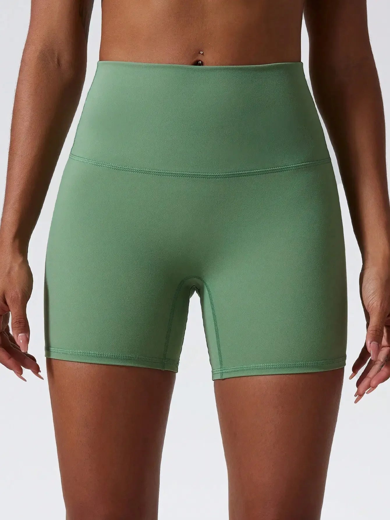 1 Piece High Stretch Nude Yoga Shorts Cycling Pants For Running Gym Cycling Sports Women Sweat Absorbent Breathable Tight Shorts