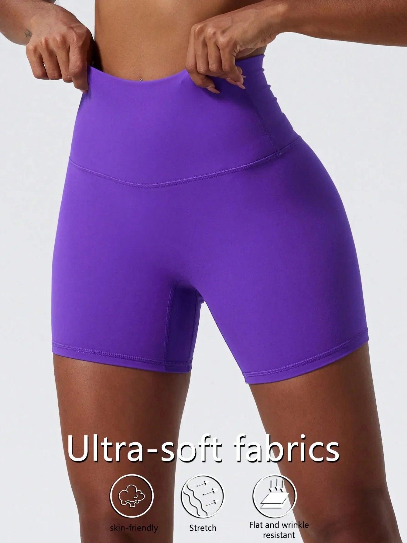 1 Piece High Stretch Nude Yoga Shorts Cycling Pants For Running Gym Cycling Sports Women Sweat Absorbent Breathable Tight Shorts
