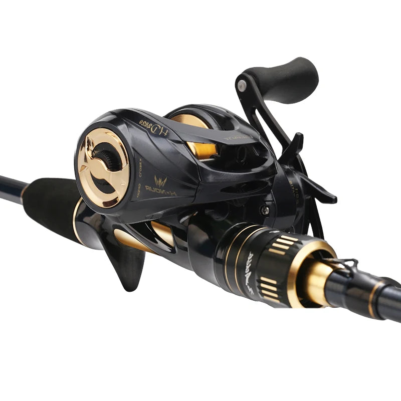 Histar Medusa Easy Carry Tele Spin 1.80m 2.10m 2.40m Full Carbon K Guide Fishing Rod and Baitcasting or Spinning Reel Combo