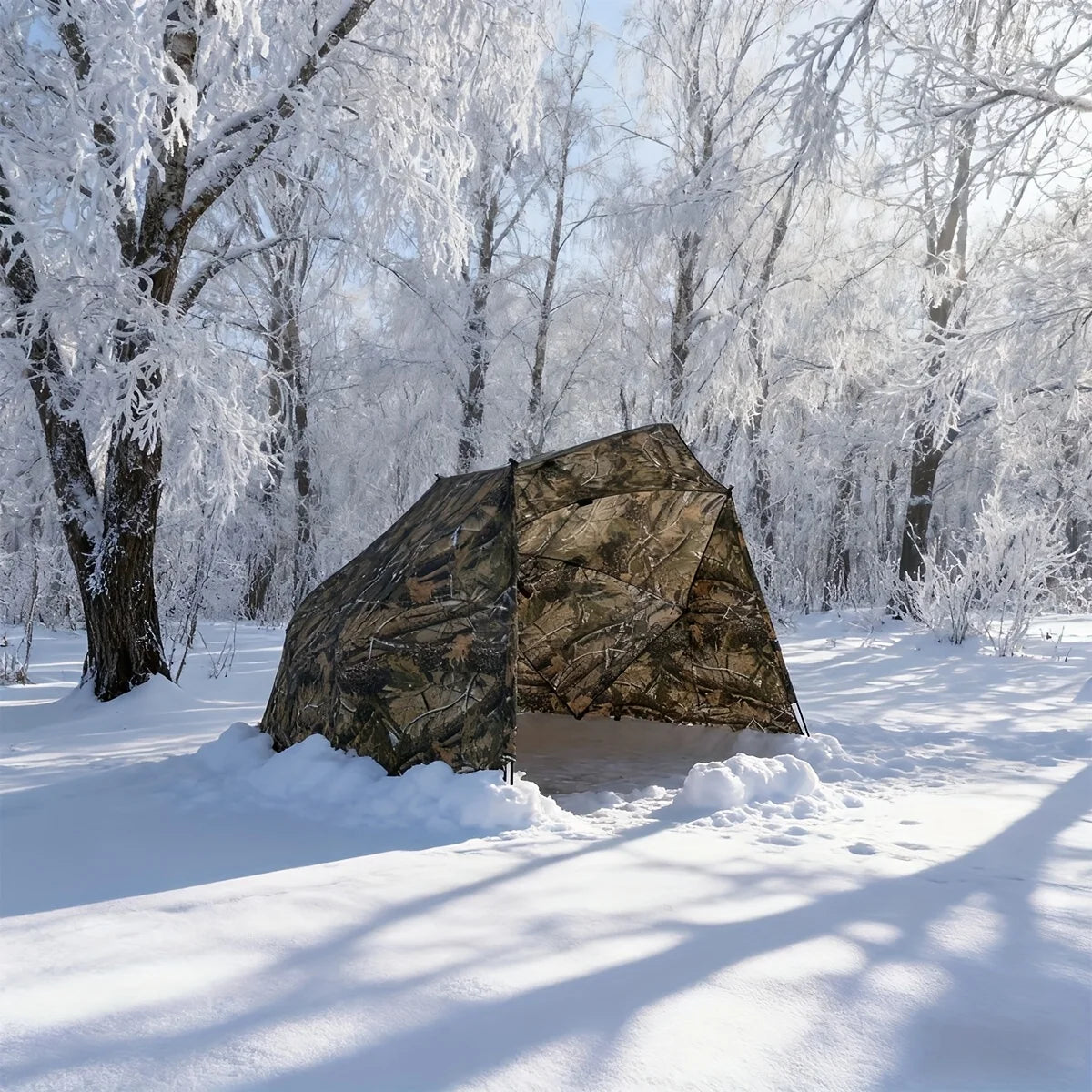 Fishing Hunting Umbrella Shelter for Sun and Rain Protection , Camouflage