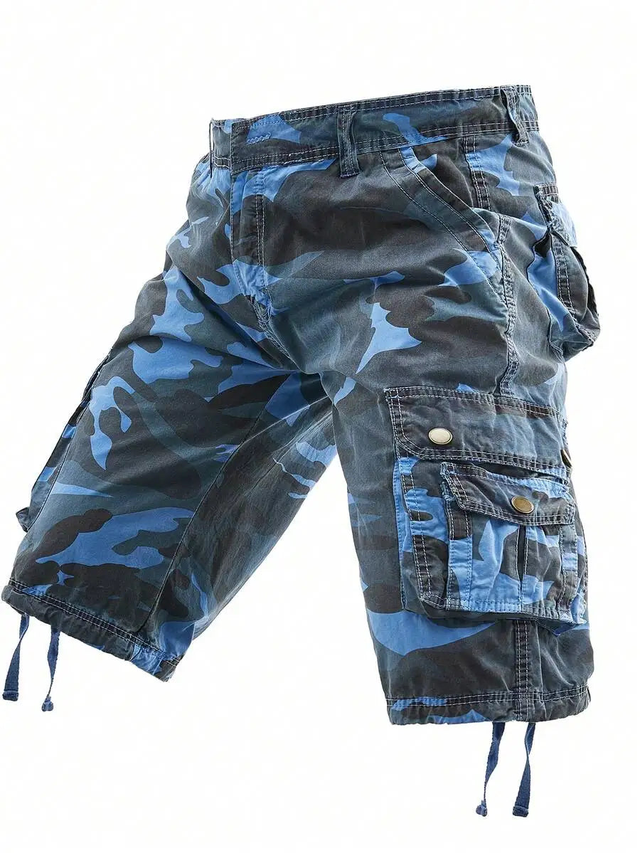 Men's Camo Tactical Cargo Shorts  Lightweight Durable Outdoor  Ripstop Fabric For Hiking Camping Hunting Working Daily Casual