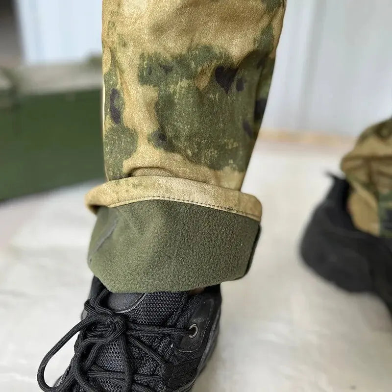 6XL TAD Tactical Men Hunting Hiking Fishing Explore Clothes Suit Camouflage Shark Skin Hunting Waterproof Hooded Jacket+Pants