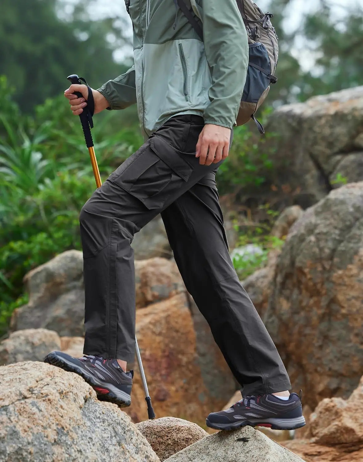 Pioneer Camp Men's Hiking Cargo Pants Quick Dry Lightweight Water Resistant Casual Outdoor Work Pant for Travel Fishing