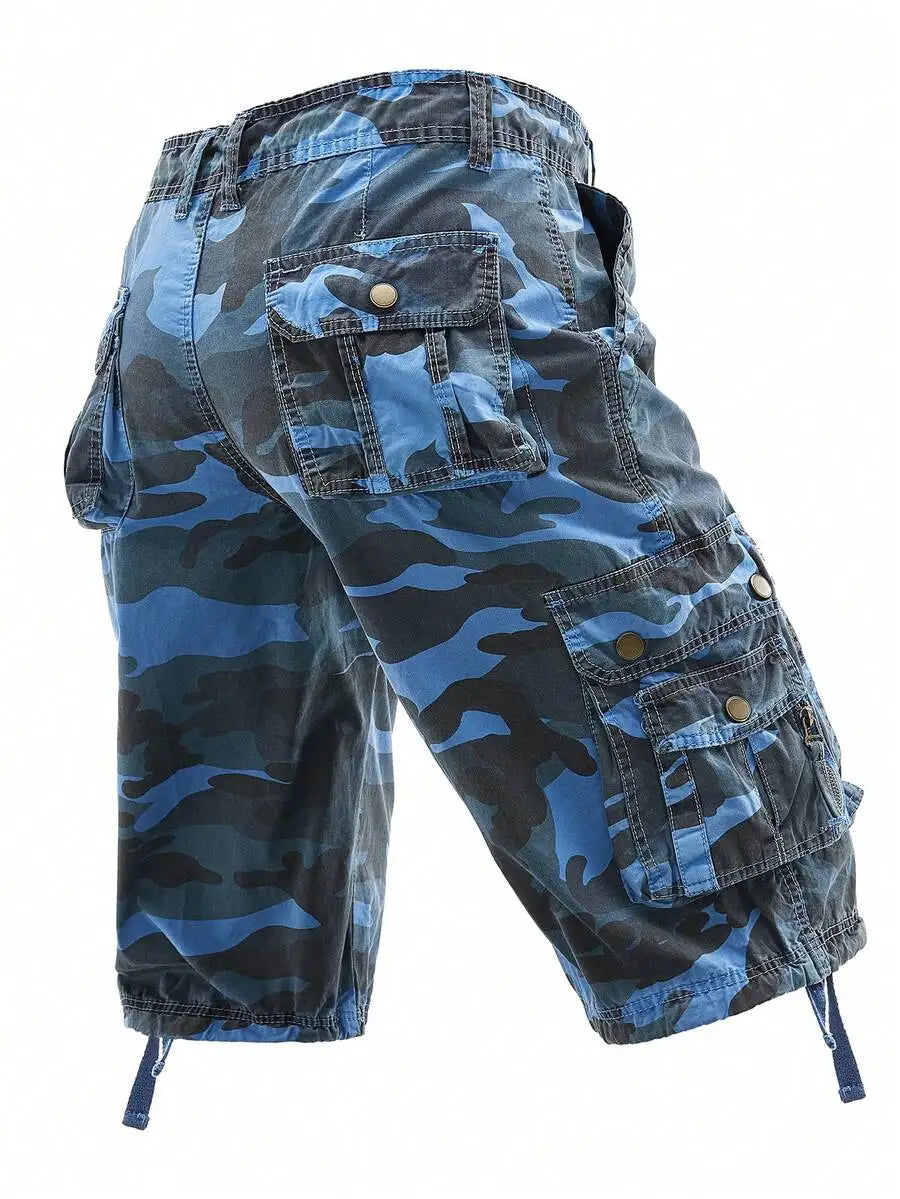 Men's Camo Tactical Cargo Shorts  Lightweight Durable Outdoor  Ripstop Fabric For Hiking Camping Hunting Working Daily Casual