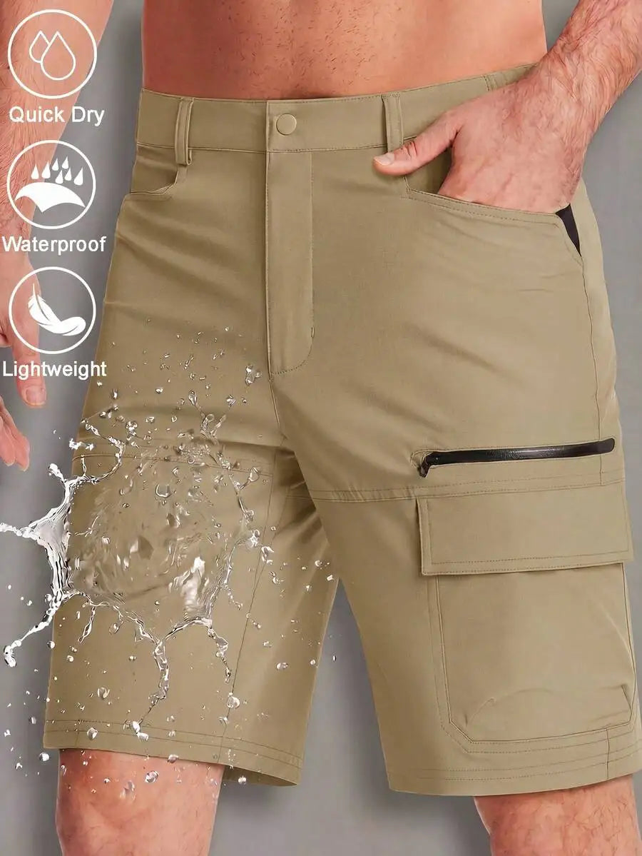 Mens Cargo Shorts 9 Inch Lightweight Quick Dry Water Resistant Outdoor Hiking Golf Casual