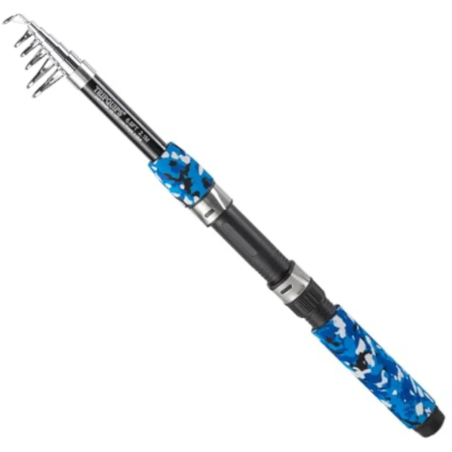 6.9FT Telescopic Fishing Rod - Lightweight Spinning Fishing Pole for Freshwater and Saltwater Anglers