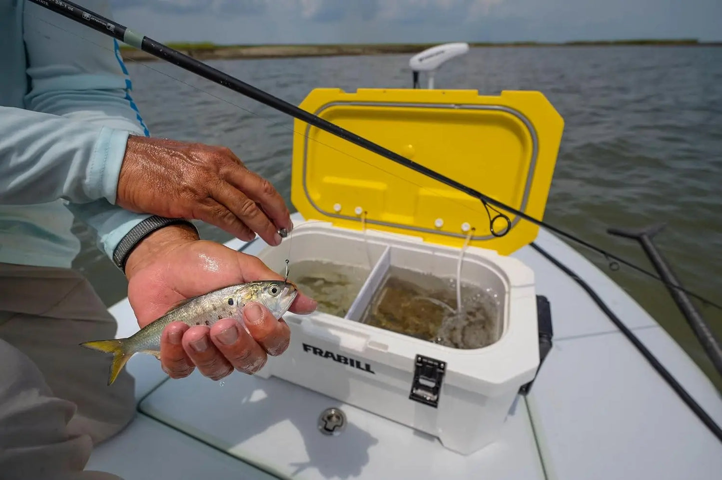 30 Quart Bait Cooler with Dual Aeration for Live Bait Storage, Insulated Cooler for Fishing Trips