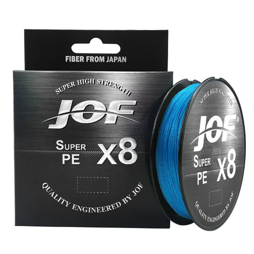 JOF X8 PE Braided Fishing Line Pesca Carp Multifilament Fly Wire Japanese Saltwater 150M 300M 500M 15LB-100LB