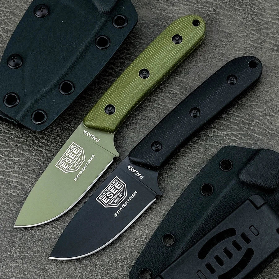 Pacaya Straight Knife Hunting Knife Outdoor Knife Craft Knife Camping Equipment Knife with Sheath Gifts for Men