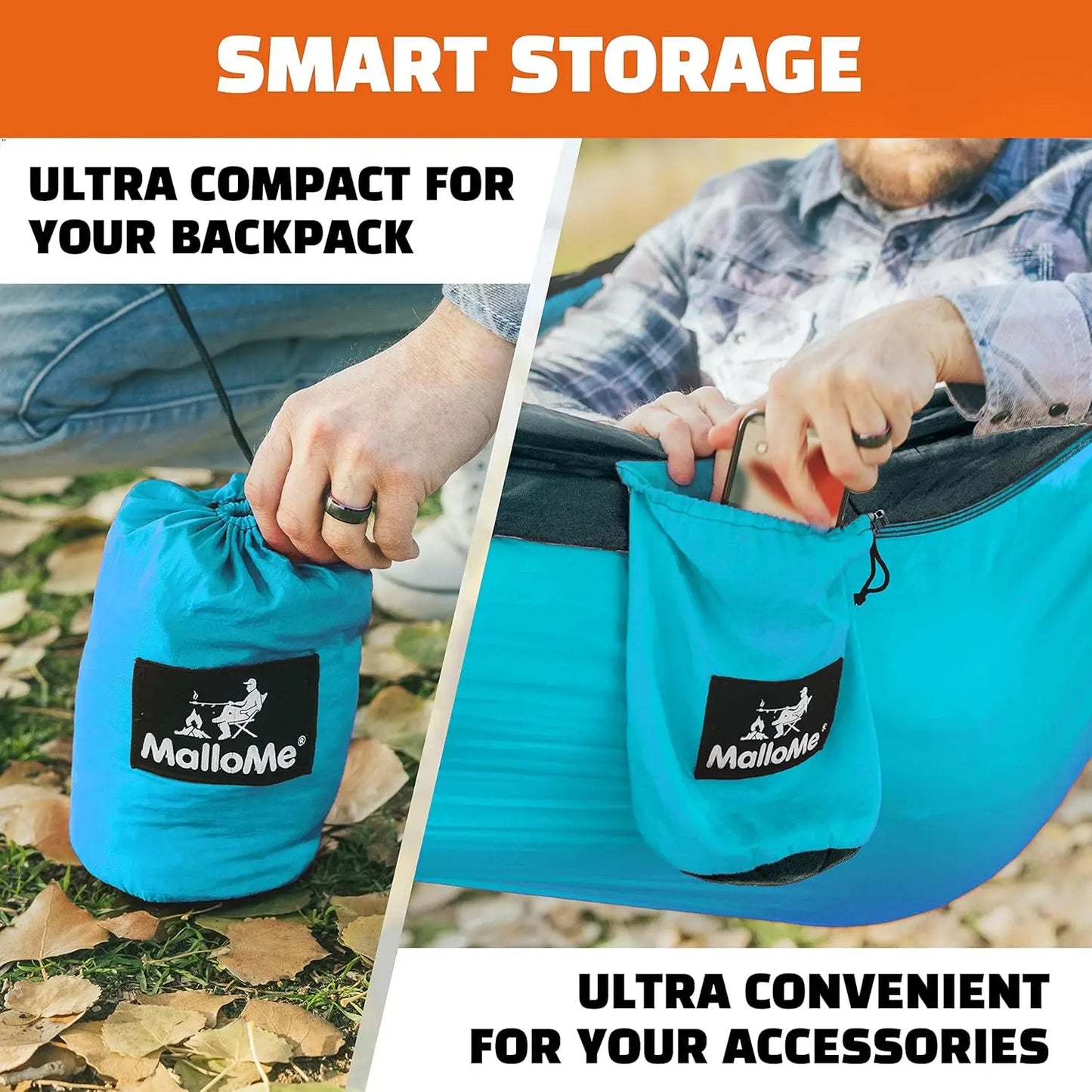Camping Hammock for Adults & Kids - Portable Hammocks for Outside - Hamacas para Adultos Outdoor Single & Double Two 2 Person Ha