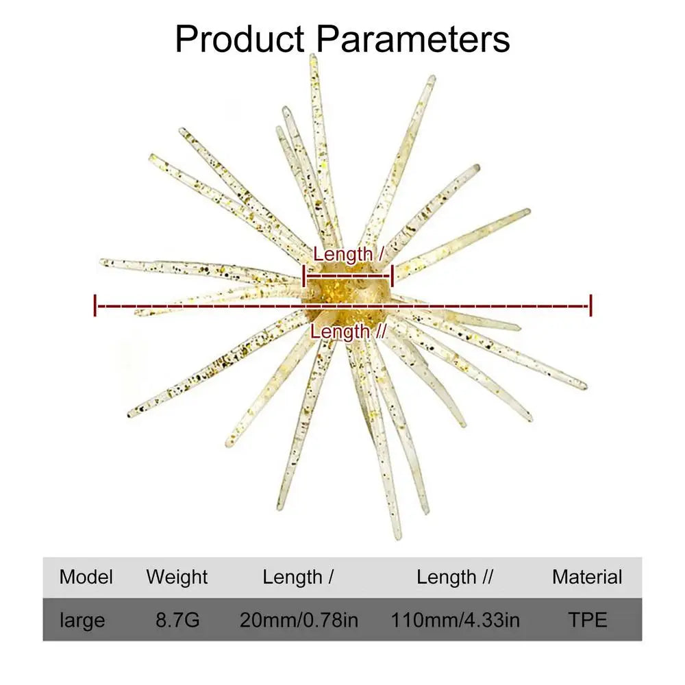 Lures for Bass Fishing Floating Sea Urchin Bait Soft Artificial Sea Urchin Lures for Shore Trout River Lake Saltwater Freshwater