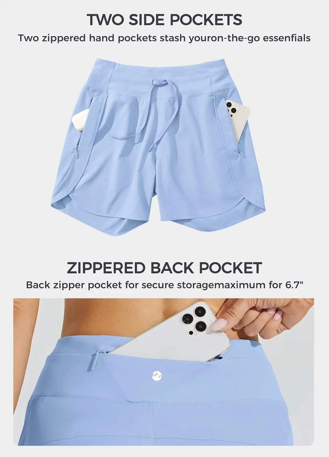 2026 Summer Women High Waist Solid 5 Inch Slim Running Shorts Quick Dry Athletic Hiking Gym Workout Multi Color