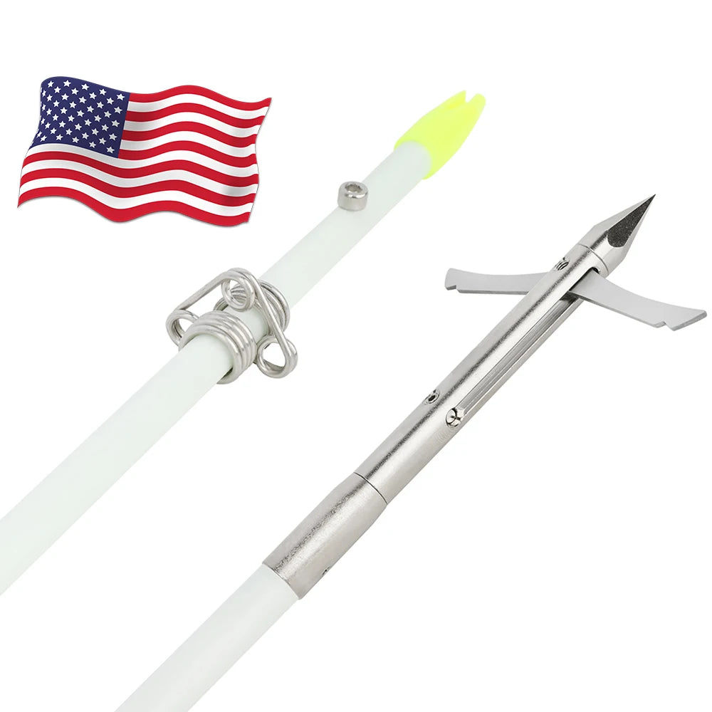 12pcs Fiberglass Fishing Arrows Archery Hunting Arrow 8mm Solid Arrow Shaft 37.8 Inch Fishing Shooting Outdoor Sports