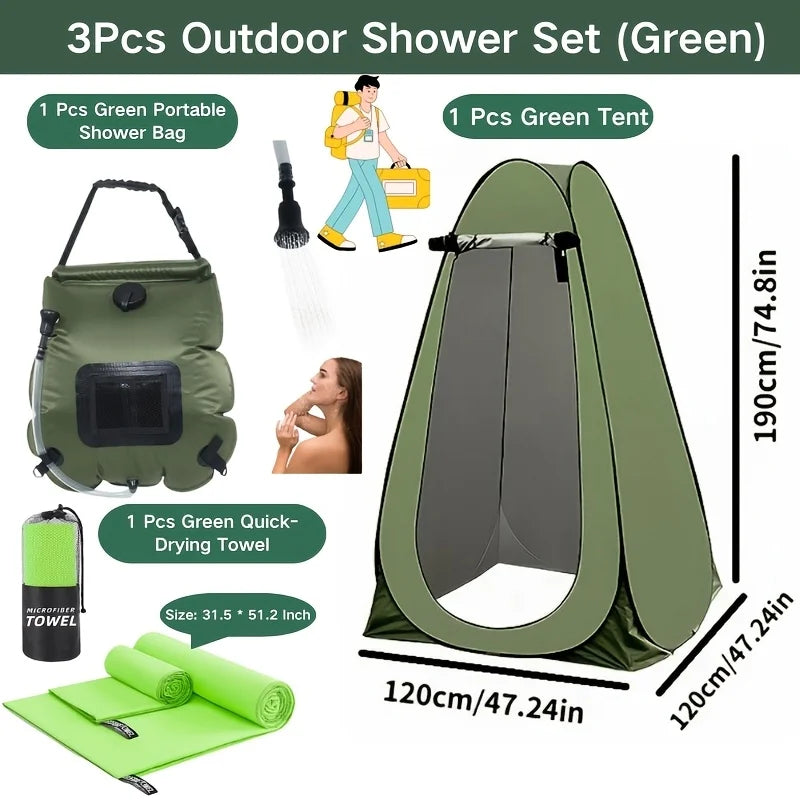 Portable Toilet and Privacy Tent for Adults, Pop Up Potty Tents Outdoor Portable Toilet for Camping with 12 Toilet Bags, Pop-up Tent for Toilet, Travel, Changing