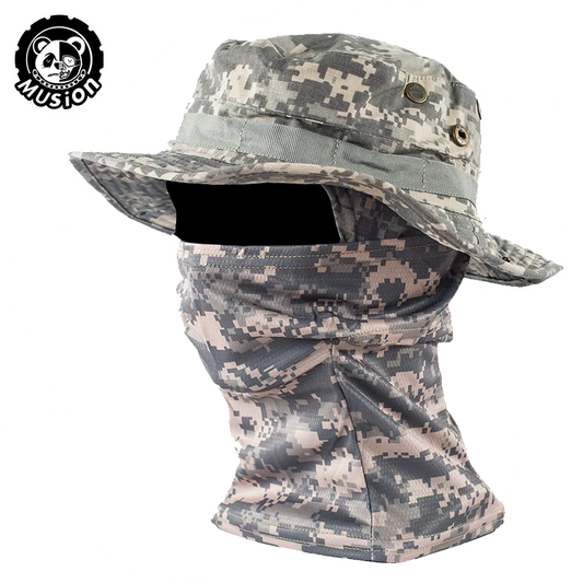 Boonie Hat Balaclava Hat Suit Foldable Hat Sun Protection Fishing Cap Breathable Fisherman Outdoor Hunting Fishing Wide H