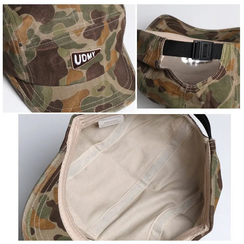 Spring and Autumn Workwear Camouflage Baseball Cap, Fashionable and Versatile, Korean Style Hip-Hop Street Personalized Dad Hat