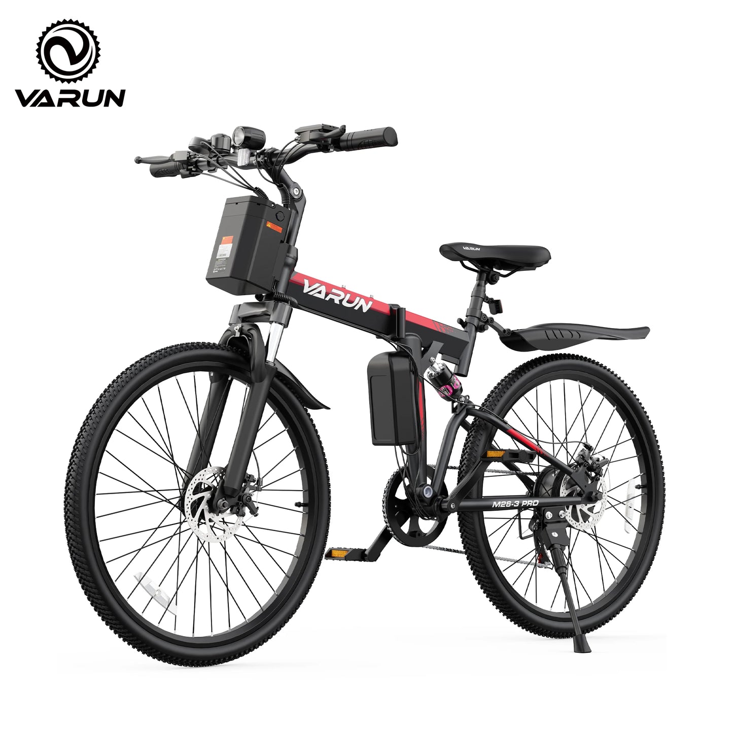 Varun M26-3 Pro Adult Electric Bike, 750W Peak Power Electric Road Bicycle, 48V 7.8Ah Battery, 26" MTB Mountain Ebike, 20MPH