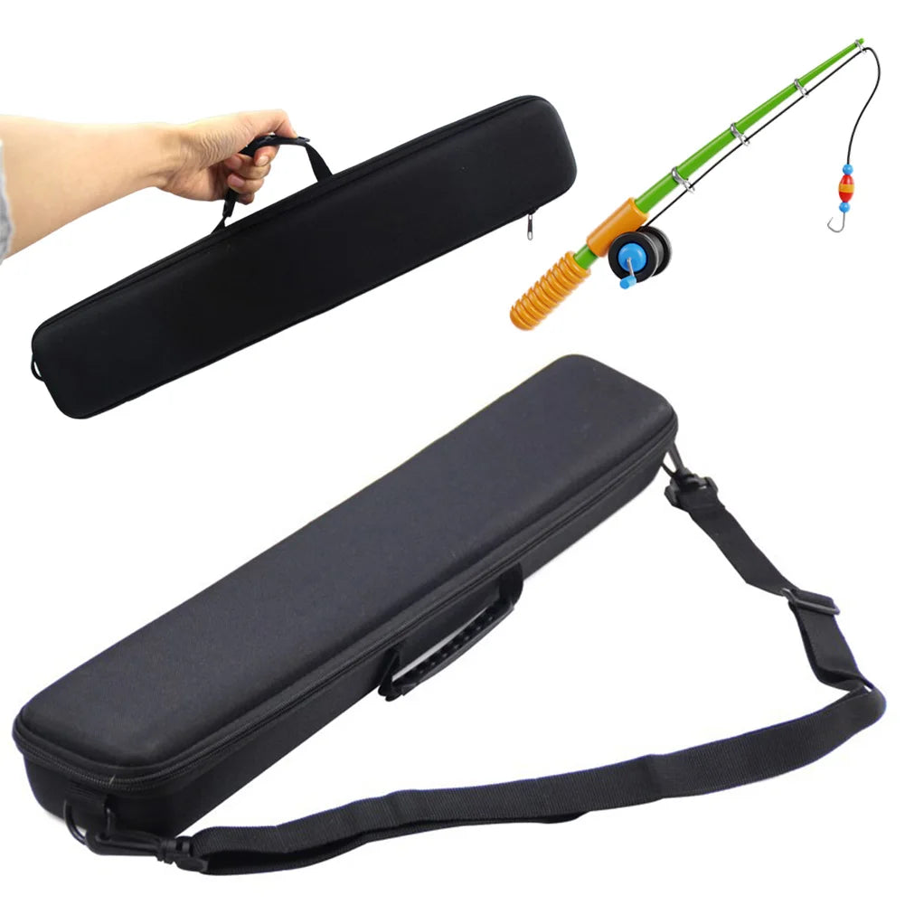 Fishing Rod Bag with Shoulder Strap Hard Shell Fishing Rod Holder Bag Fishing Rod Travel Carry Case for Fishing Tools