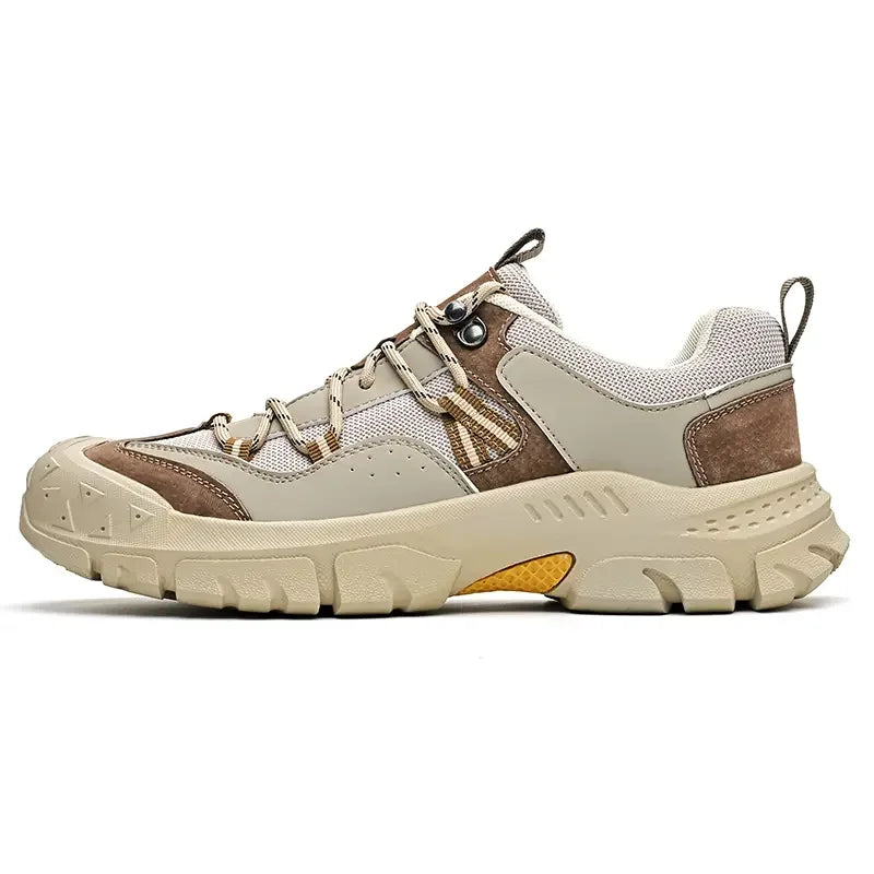 Men Women Breathable Outdoor Trekking Shoes, Wear Resistant Anti-Slip Thick Sole Hiking Footwear For Mountain Climbing