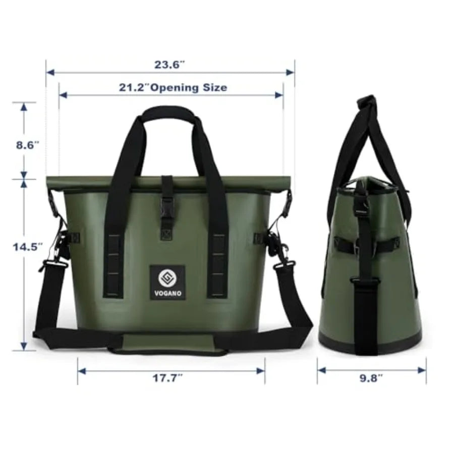 Soft Cooler - Insulated Leak-Proof Large Cooler with Roll-Top Waterproof Seal Portable Ice Chest for Camping, Beach, Travel, Pi