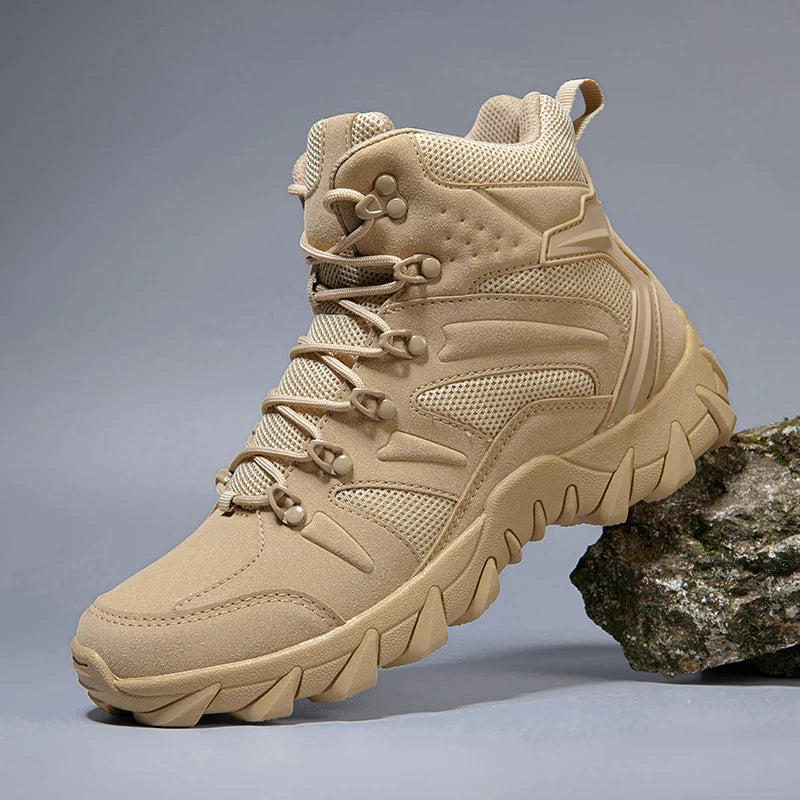 Men's casual tactical boots lightweight side zipper motorcycle boots outdoor fashion boots
