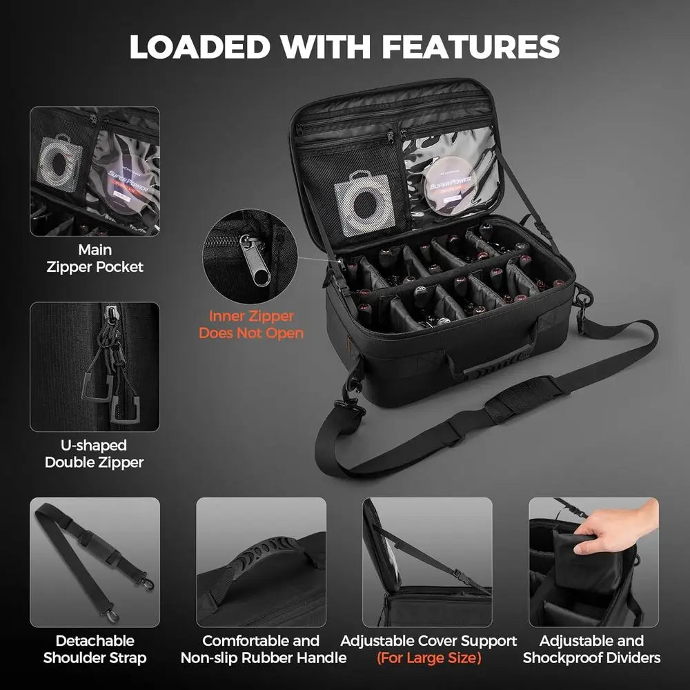Medium & Large Fishing Case with Customizable Storage, Shockproof Dividers, Rigid Loadmaster Frame, Durable and Waterproof Prote