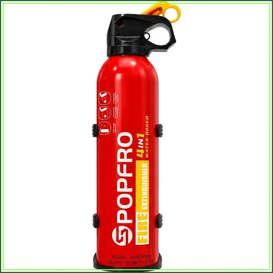 4-in-1 Small Fire Extinguisher for Home, Garage, Kitchen, Car | Non-Toxic, Easy Clean, Wall Mount Included