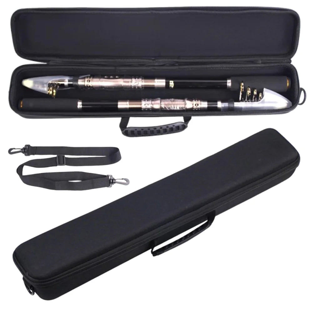 Fishing Rod Bag with Shoulder Strap Hard Shell Fishing Rod Holder Bag Fishing Rod Travel Carry Case for Fishing Tools