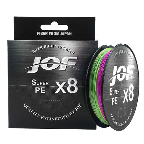 JOF X8 PE Braided Fishing Line Pesca Carp Multifilament Fly Wire Japanese Saltwater 150M 300M 500M 15LB-100LB