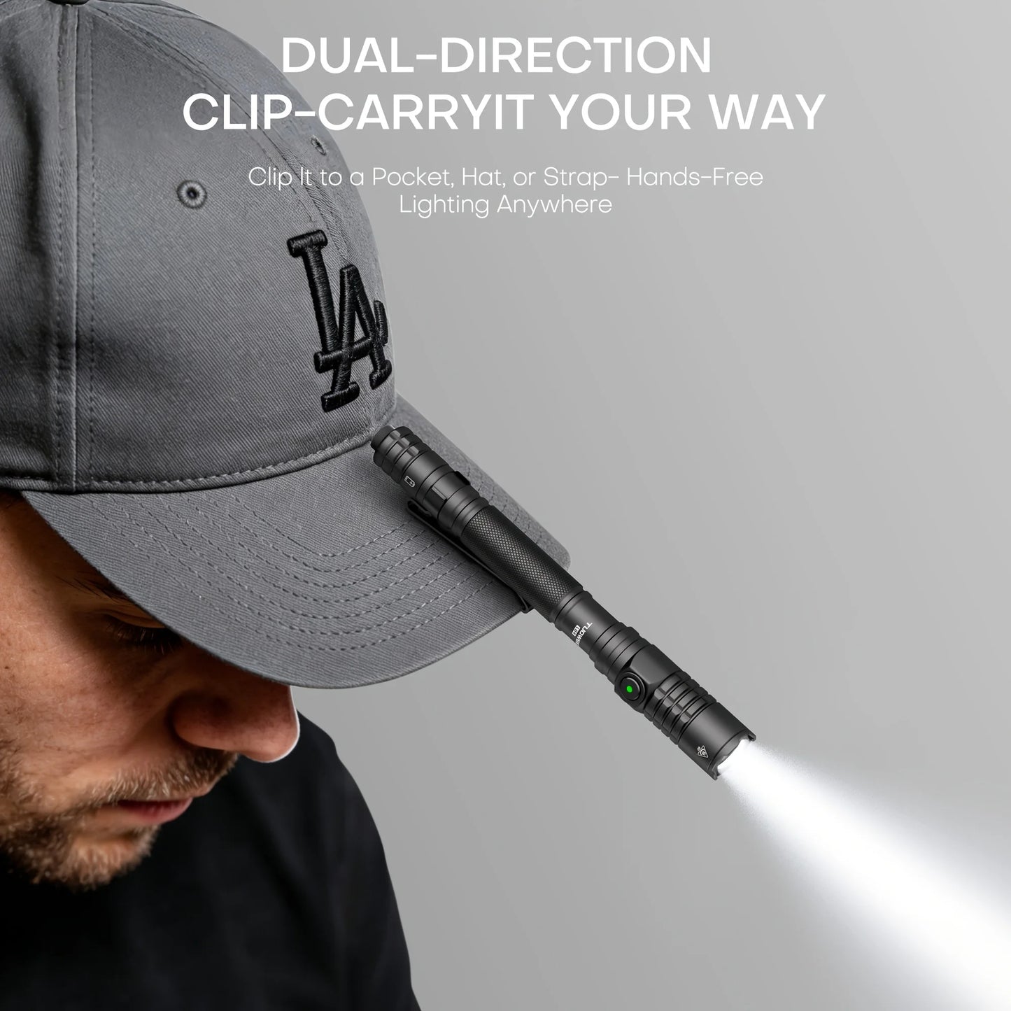 1200 Lumens High Bright EDC Tactical Pen Light, Tail Switch Design with Multiple Light Modes, Portable Flashlight for Daily Lighting, Camping & Work