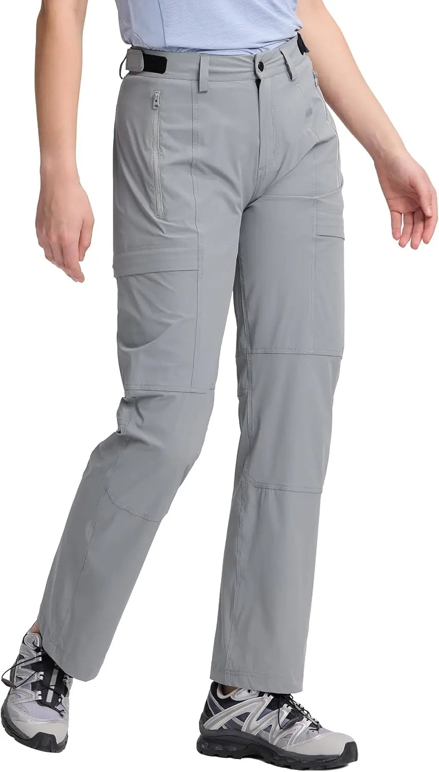 Pioneer Camp Women's Cargo Hiking Pants Packable Ultra-Light UPF100 Stretch Work Travel Pants with 4 Pockets Trail Outdoor