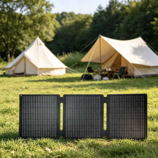 35W Portable Folding Solar Panel with 1 USB Port 1 Type C Port Fast Charge ETFE Solar Panel Foldable, For Camping, Outdoor Use, Phone Charger
