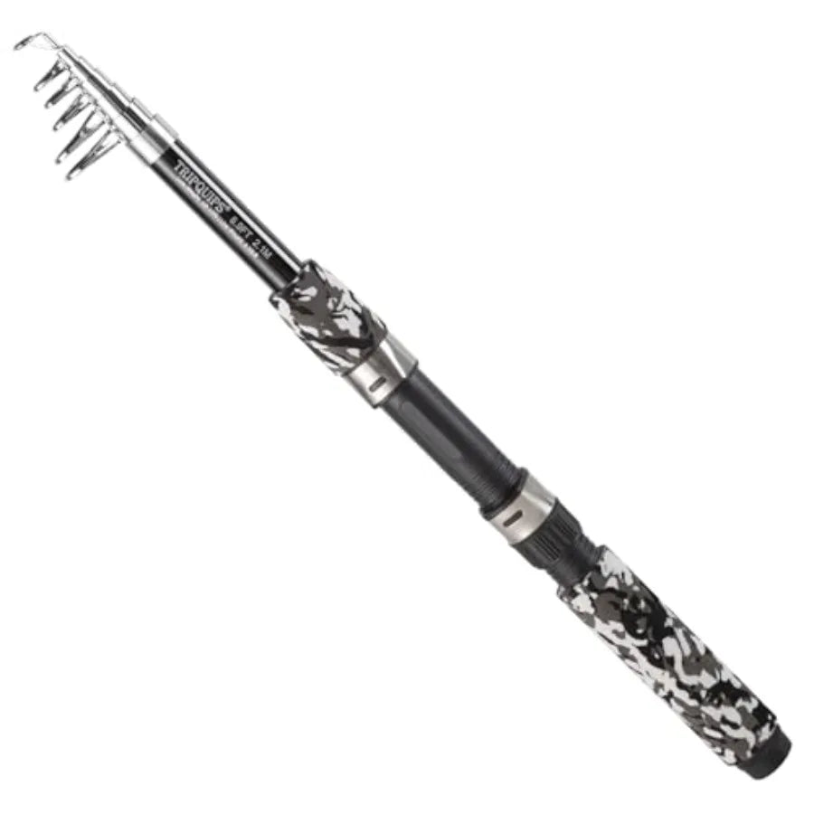 6.9FT Telescopic Fishing Rod - Lightweight Spinning Fishing Pole for Freshwater and Saltwater Anglers