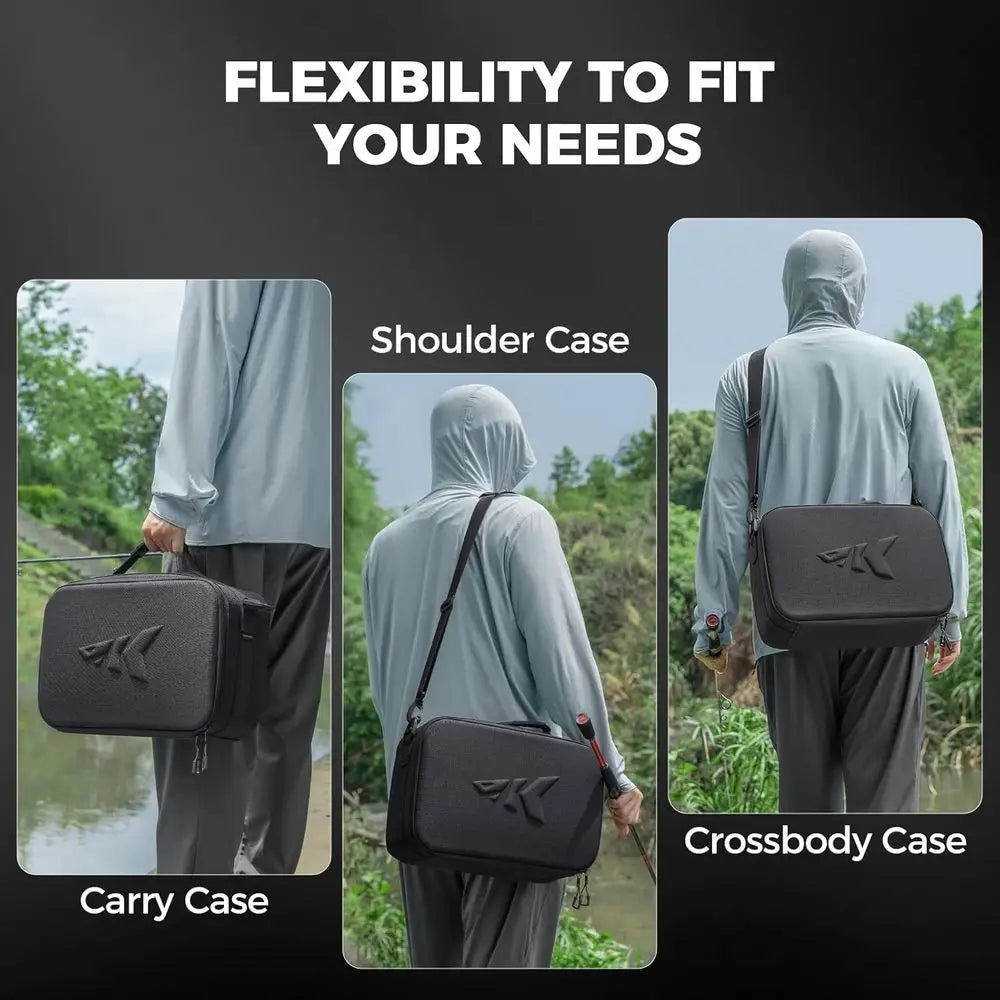 Medium & Large Fishing Case with Customizable Storage, Shockproof Dividers, Rigid Loadmaster Frame, Durable and Waterproof Prote