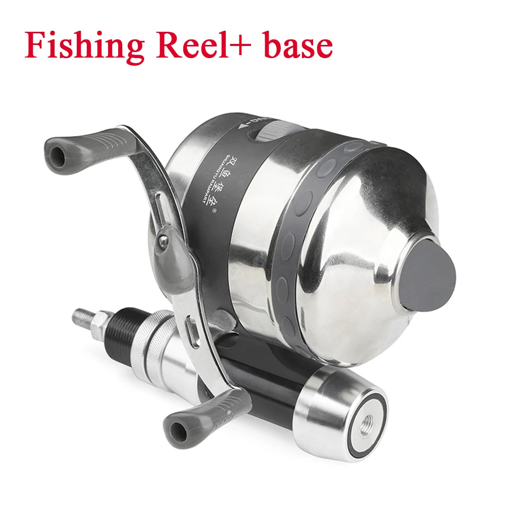 Bowfishing Reel and 33" Fishing Arrow Set Outdoor Hunting Fishing Equipment Winding Capacity 20LB/105YDS Bow Fish Shooting Reel