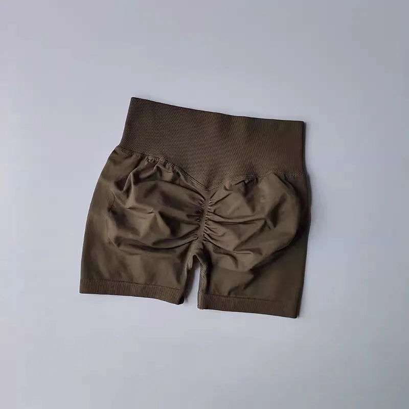 Women's High-Waist Breathable Yoga Shorts for Summer Running Short Tights Leggings Cycling Workout Gym Shorts Sports Shorts