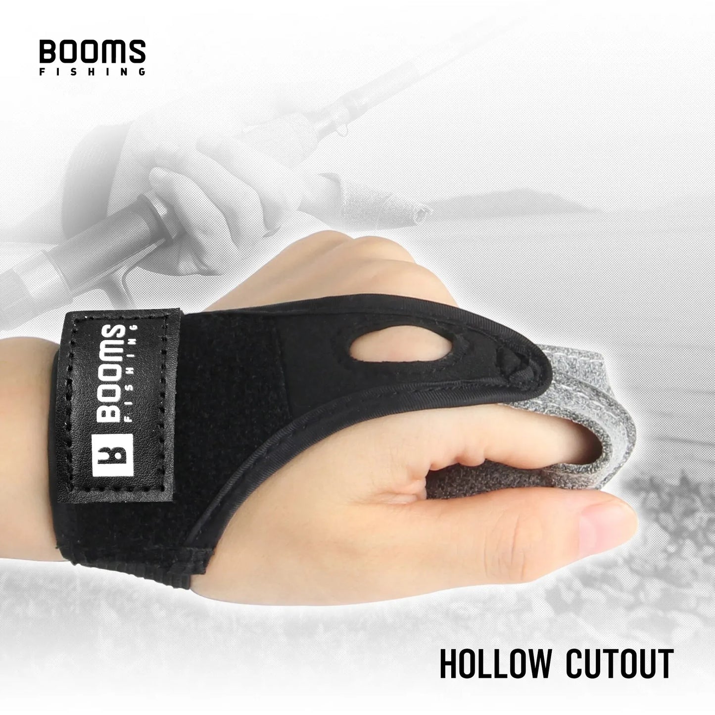 Booms Fishing FG1 Single Finger Protector Fly Fishing Gloves Non-Slip Breathable, Surf Casting Glove Fishing Tools Accessories